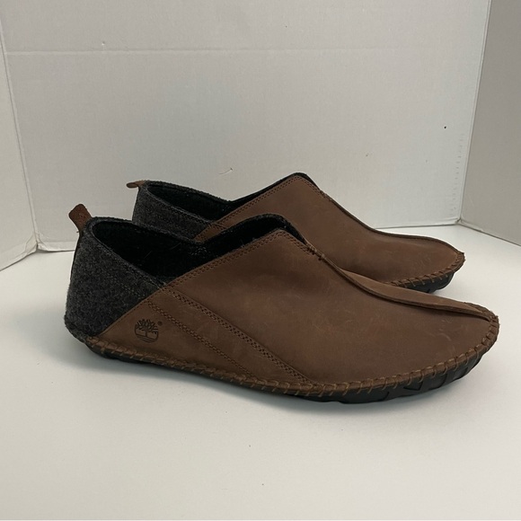 Timberland Loafers Slippers Earthkeepers Smartwool Anti-Fatigue Leather Brown - Picture 1 of 12